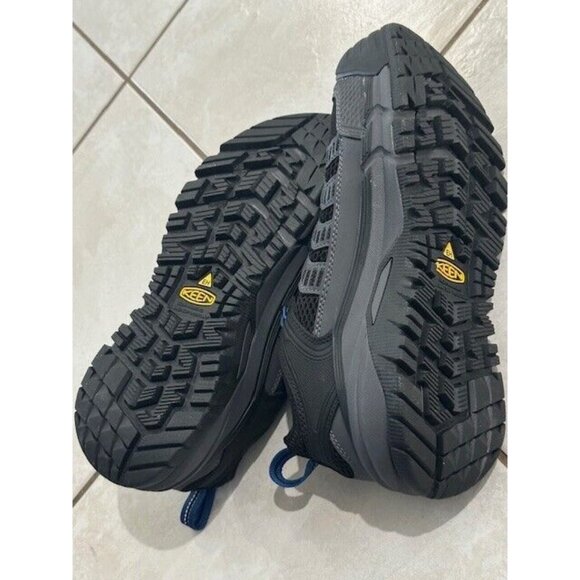 KEEN Utility Birmingham Grey Low Composite Toe Work Shoes Cobalt Blue Black New - Picture 8 of 11